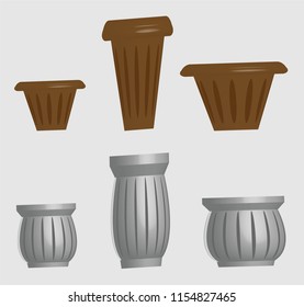 pots for flowers of different shapes