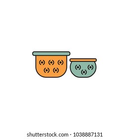 Pots icon, cartoon style