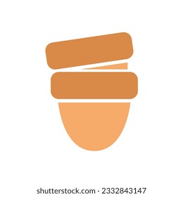 icono de pots en fondo blanco, ilustración vectorial