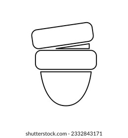 Töpfe Symbol auf weißem Hintergrund, Vektorgrafik