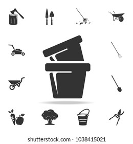 pots for plants icon. Detailed set of garden tools and agriculture icons. Premium quality graphic design. One of the collection icons for websites, web design, mobile app on white background