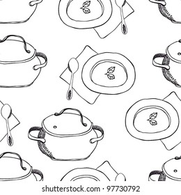 Pots and plates pattern