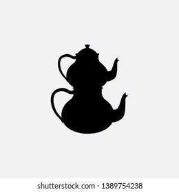 pots tea icon sign signifier vector