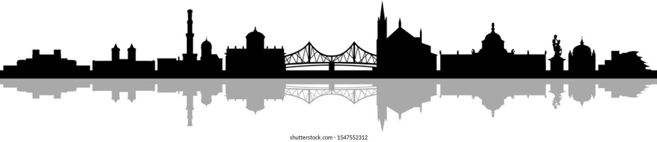 Potsdam City Skyline Vector Silhouette