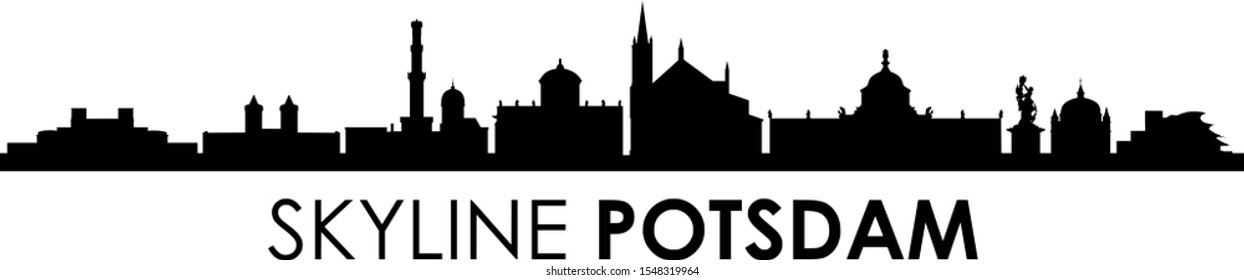 Potsdam City Skyline Vector Silhouette