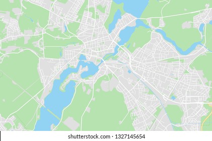 Potsdam, Germany printable street map in classic style colors with all relevant motorways, roads and railways. Use this map for any kind of digital info graphics and print publication.