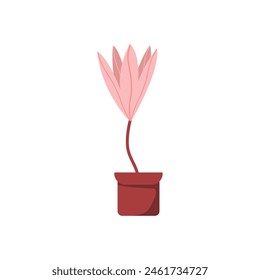 potted beautiful plant for your nature design. plant illustration with flat style