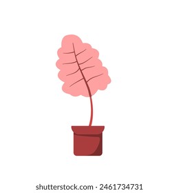 potted beautiful plant for your nature design. plant illustration with flat style