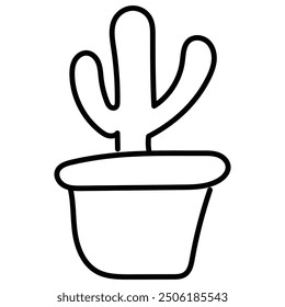 The Potted Cactus icon represents the potted cactus and is suitable for design projects related to nature, plants, and thematic elements involving the potted cactus.