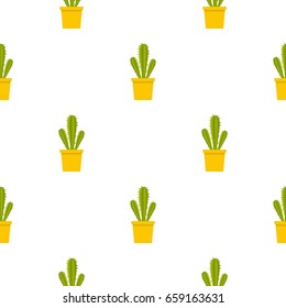 Potted cactus pattern seamless for any design vector illustration