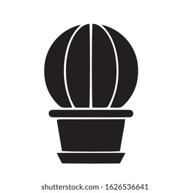 a potted cactus plant icon design illustration