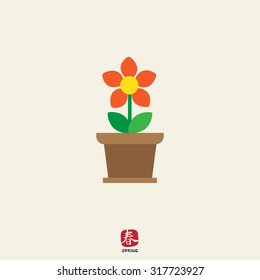 Potted flower icon
