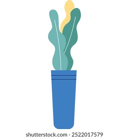 Potted houseplant icon home flowerpot flat vector