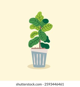 potted houseplants with soft pastel colors. Perfect for home decor, gardening, eco-friendly designs, and botanical themes. Ideal for posters, prints, and lifestyle projects.