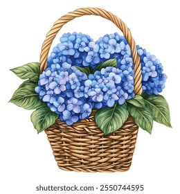 Potted hydrangea plant with vibrant blue and pink blooms, perfect for home decor, gardening inspiration, or floral-themed designs. Ideal for adding a touch of nature's elegance.