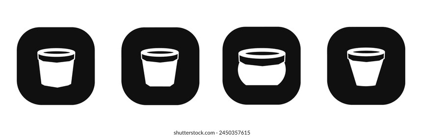 Potted icon in flat. A potted icon design. Stock vector.