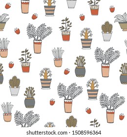 Potted indoor plants pattern for your inspiration