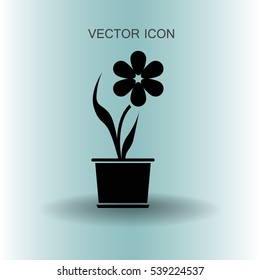 ilustración vectorial de icono de flor de planta postiza