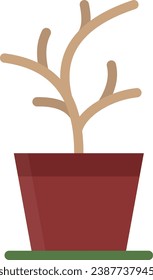 The potted plant icon package has been created simply and is suitable for use by anyone