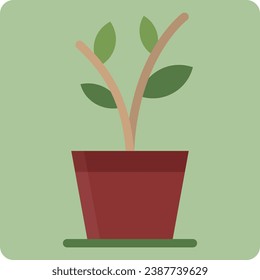 The potted plant icon package has been created simply and is suitable for use by anyone