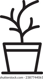 The potted plant icon package has been created simply and is suitable for use by anyone