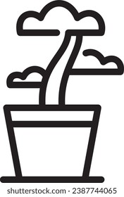 The potted plant icon package has been created simply and is suitable for use by anyone