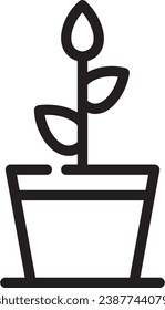 The potted plant icon package has been created simply and is suitable for use by anyone