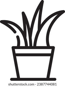The potted plant icon package has been created simply and is suitable for use by anyone