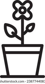 The potted plant icon package has been created simply and is suitable for use by anyone