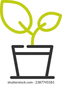 The potted plant icon package has been created simply and is suitable for use by anyone