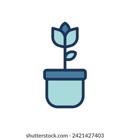 Potted plant icon symbol vector template