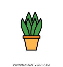 Potted Plant Icon Vector Illustration