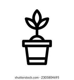 Designillustration für gepottete Pflanzensymbole