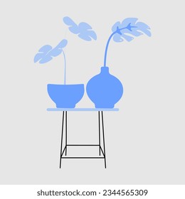 Potted plant indoor flat illustration vector element