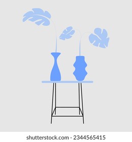 Potted plant indoor flat illustration vector element