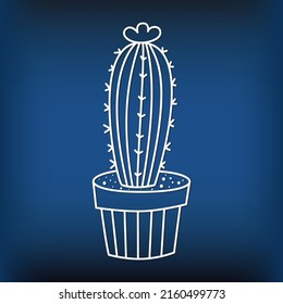  Potted plant for laser cut, paper cutting.  Doodle cacti, cactus, house plant. House indoor plant.