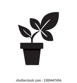 potted plant or leaf nature icon vector