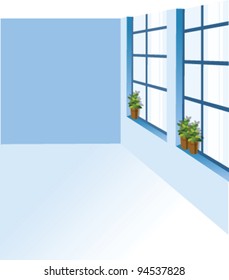 A potted plant on a window sill