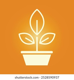 Potted plant trendy artwork handsome abstract vector illustration colorful useful design.eps