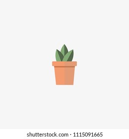 Potted Plants icon silhouette vector illustration