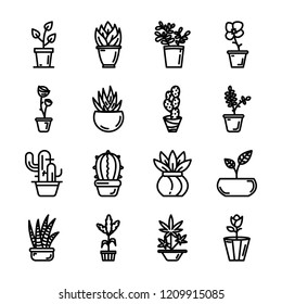 Potted Plants Icons 