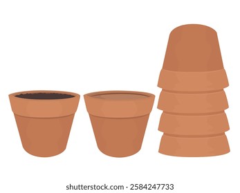 Potted plants on a white background.