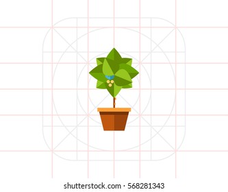Potted tree icon