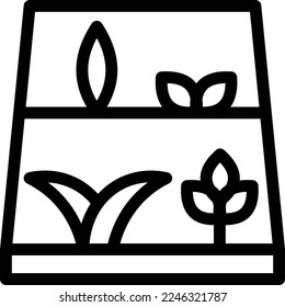 potted Vector illustration on a transparent background. Premium quality symmbols. Thin line vector icons for concept and graphic design.