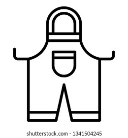 Potter apron icon. Outline potter apron vector icon for web design isolated on white background
