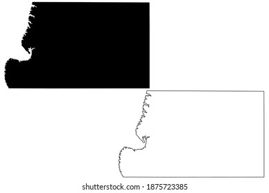 Potter County, State of South Dakota (U.S. county, United States of America, USA, U.S., US) map vector illustration, scribble sketch Potter map