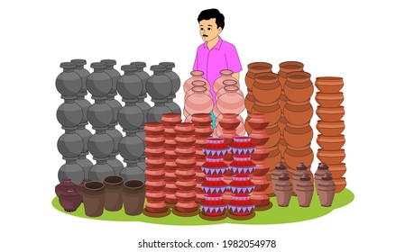 Taschenshop, Vektorgrafik - Illustration 