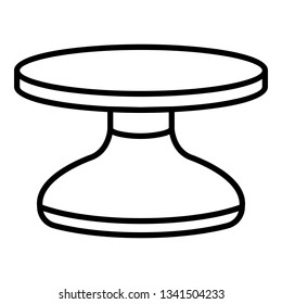 Potters Wheel Icon. Outline Potters Wheel Vector Icon For Web Design Isolated On White Background