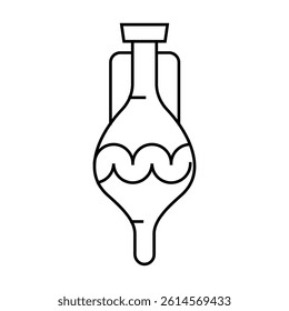 pottery amphora line icon vector. pottery amphora sign. isolated contour symbol black illustration