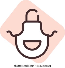 Pottery apron, illustration, vector on a white background.